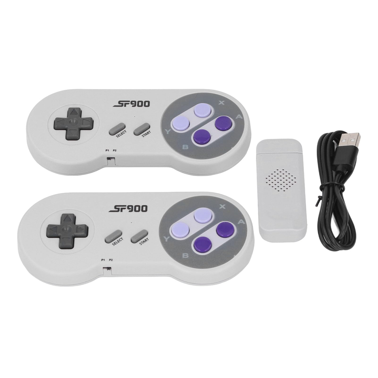 Yanmis Wireless Retro Game Console Plug and Play, Ergonomic Game Stick with 2 Controllers & Memory Card Slot for TV, Retro Video Games for Family Fun - Compact Portable Design