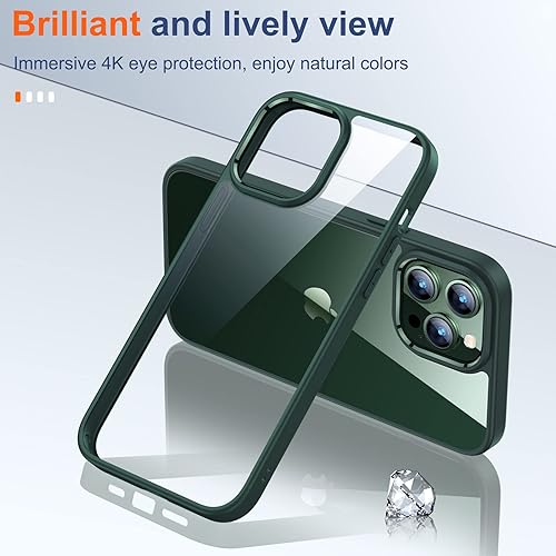 Miniatura 7 de UniqueMe Funda de 6.7 pulgadas con diseño 5 en 1 para iPhone 13 Pro Max, 2 protectores de pantalla de vidrio templado + 2 protectores de lente de