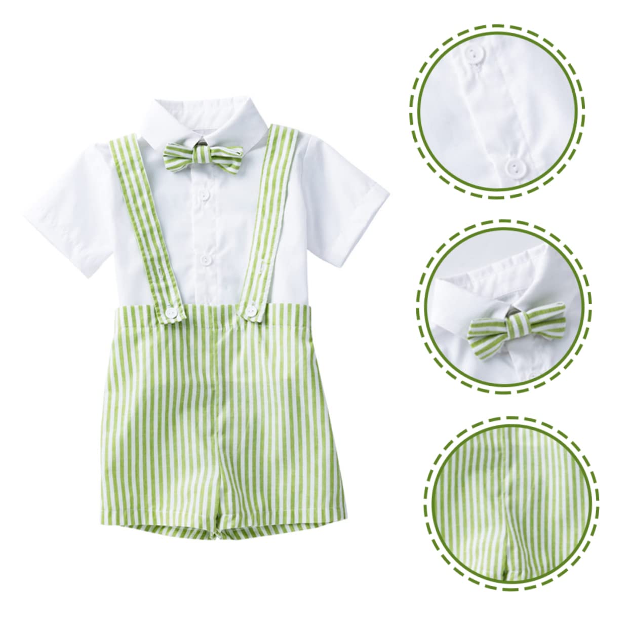 COLLBATH 3pcs Baby Suit for Boy Gentleman Outfit Boys Clothing Outfits Stylish Gentleman Look