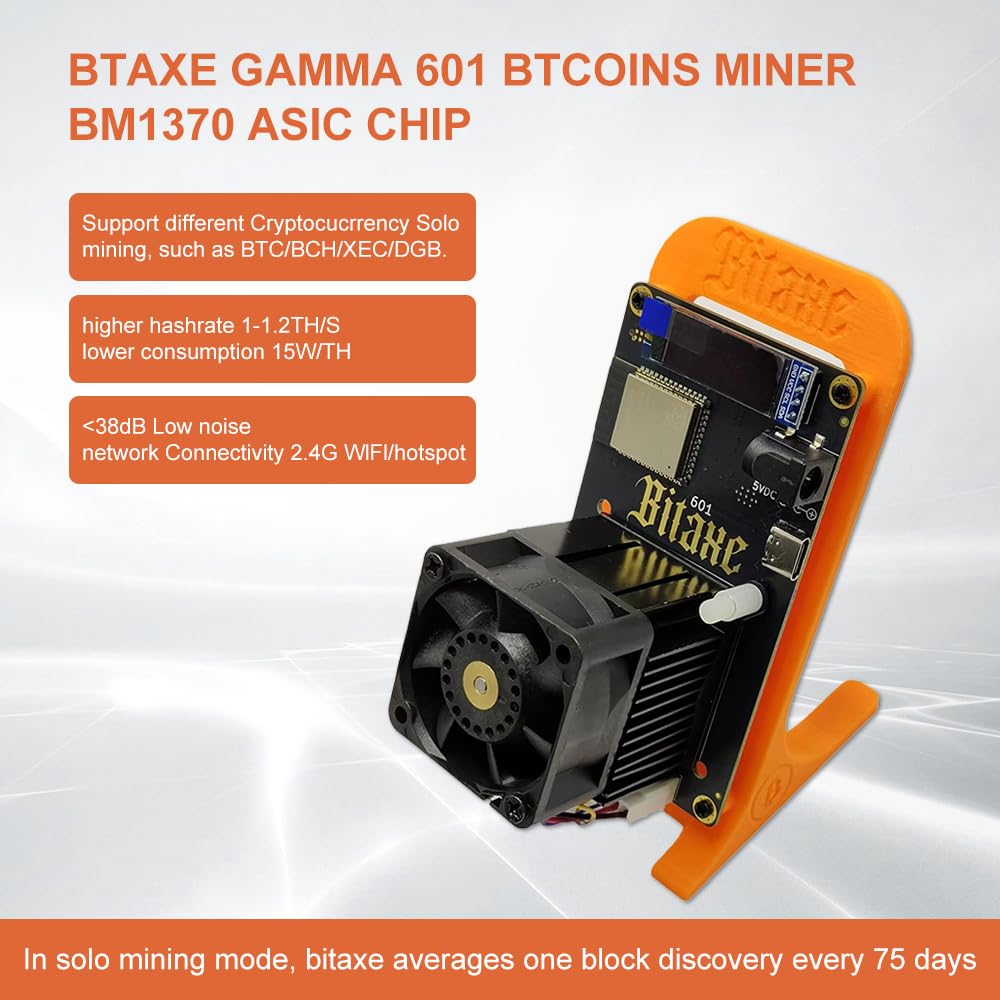Bitaxe 601 Gamma Bitcoins Miner 1.2TH/s Solo Miners BM1370 Asic Chip 2.4G  WiFi 18W/TH BTC Miner Machine Lottery Crypto Miner with Open System Asic  Bitcoins Mining Machine : Amazon.ca: Electronics