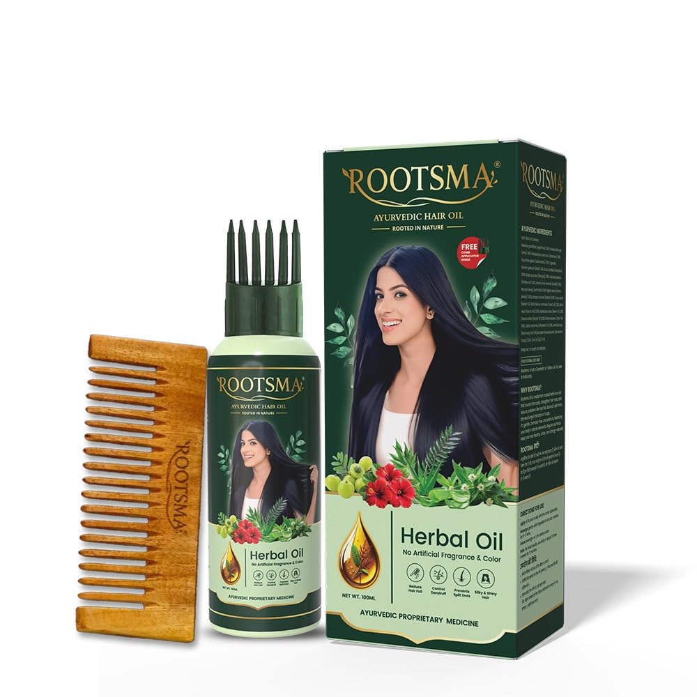Ayurvedic Hair Oil & Neem Comb Combo | Hair Fall Control & Regrowth | 100% Herbal & Chemical-Free (200 ML)-image-40