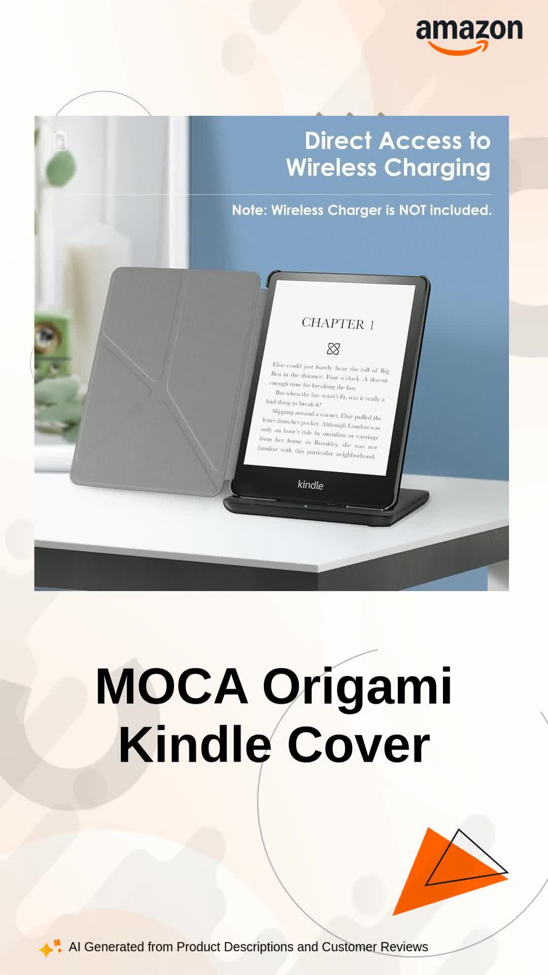 MOCA Flip Cover Case for Kindle Paperwhite 11th Generation 6.8