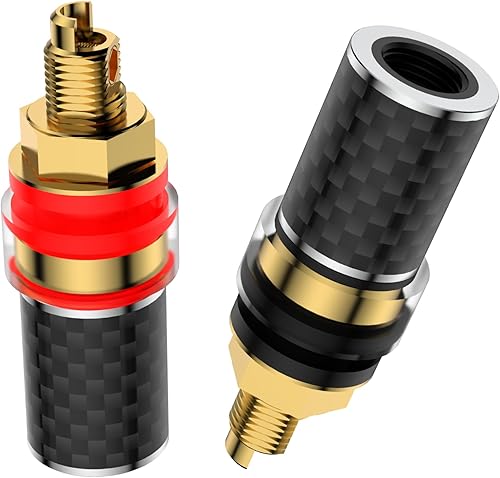 Miniatura 5 de Viborg BP604G 4X Altavoz Hifi Binding Post Chapado en oro Puro Altavoz de alta gama de cobre puro Terminales de enchufe banana Bloqueo de tornillo