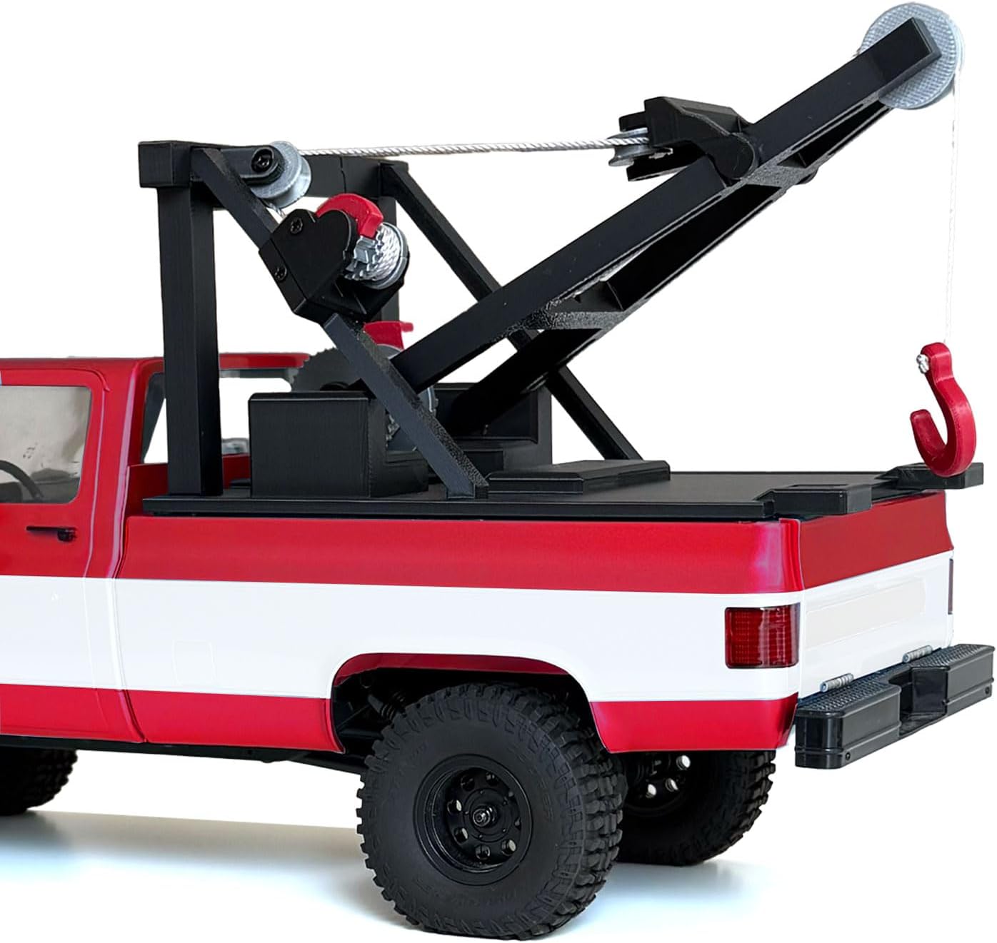 Wrecker Truck Bed Upgrade Parts for FCX18 K10 / EAZYRC Glacier RC Crawler（No Vehicles Included - Black