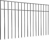 Vista 8 de Adavin Cerca de barrera negra para animales pequeños, paquete de 28 cercas decorativas subterráneas de 12 pulgadas de largo x 10 pulgadas de alto