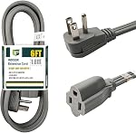 EP 12 Cord d'extension d'appareils lourds,14 AWG 3-Prong Flat Plug Noir 14 - J'ai une jauge. 3 Plongé, pour Air Climatiseurs, Réfrigérateurs, Micro-ondes, Lave-linge, Usage intérieur