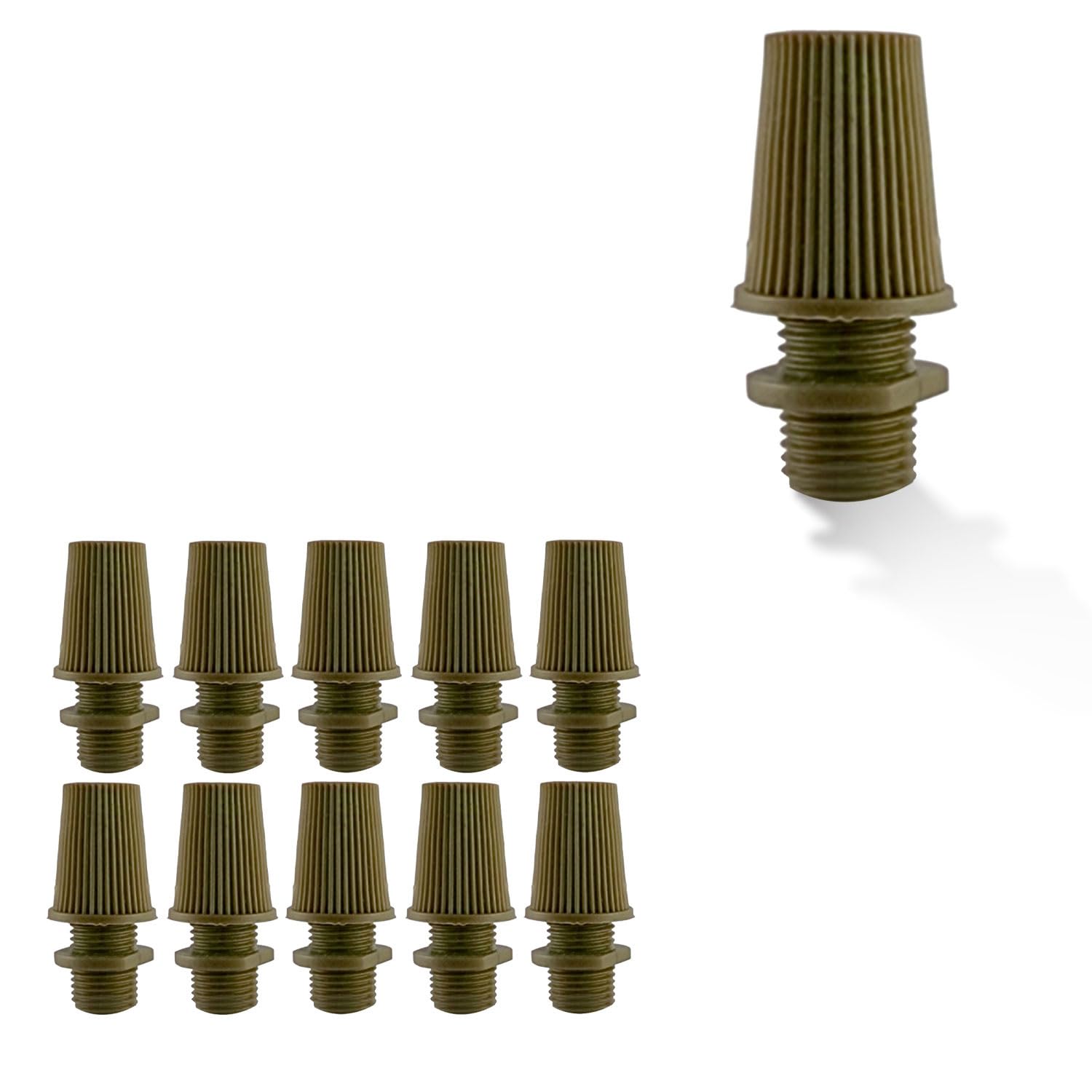 LEDSone Lighting Cord Grips with 10mm Male Thread Strain Relief Repair Carbon Steel Cable Glands Screws Directly Lamp Holder Wiring Hanging Ceiling Pendant (10 Pack)