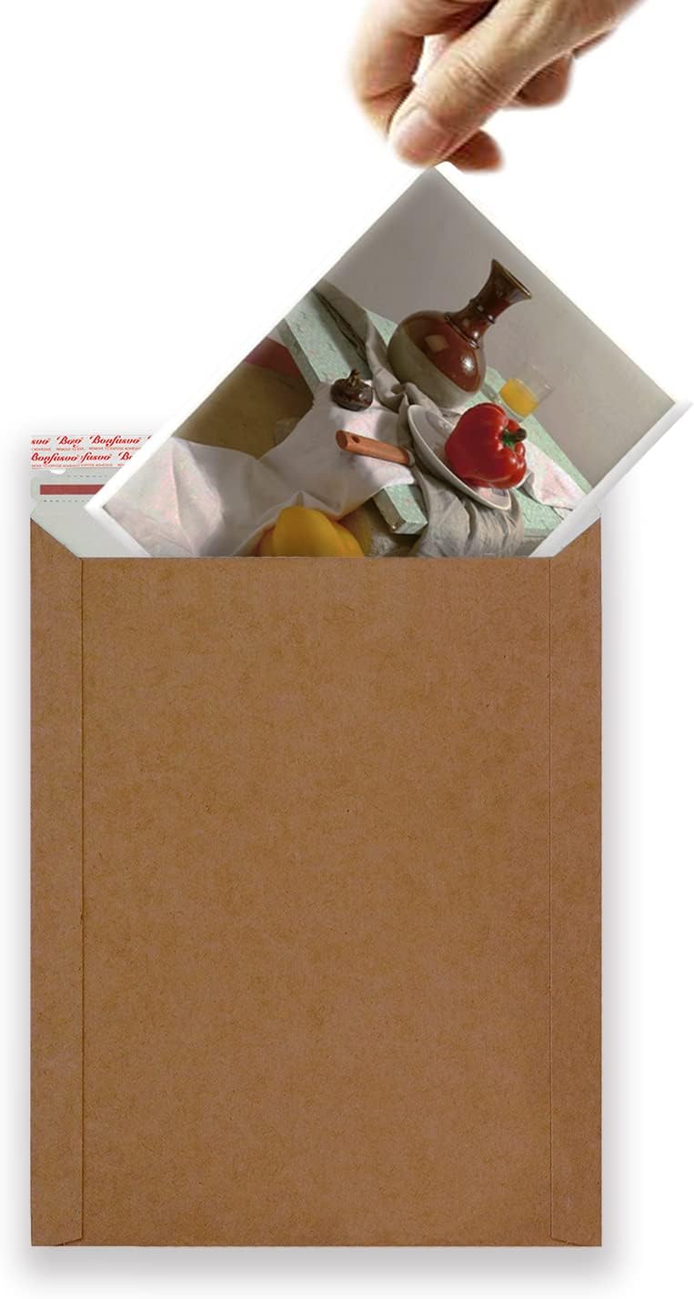 Rigid Mailers 30 Pack 6.25 x 8.25 inches Brown Self Seal Stay Flat Bulk Cardboard Kraft No Bend Mailers Peel and Seal for Document Photos Pictures Papers Files CD - Image 3