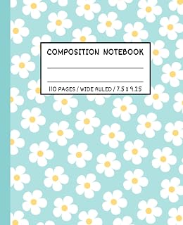 Pastel Composition Notebook Wide Ruled: Cute Composition Notebooks Wide Rule For Teen Girls | Aesthetic Notebook | Students School Supplies