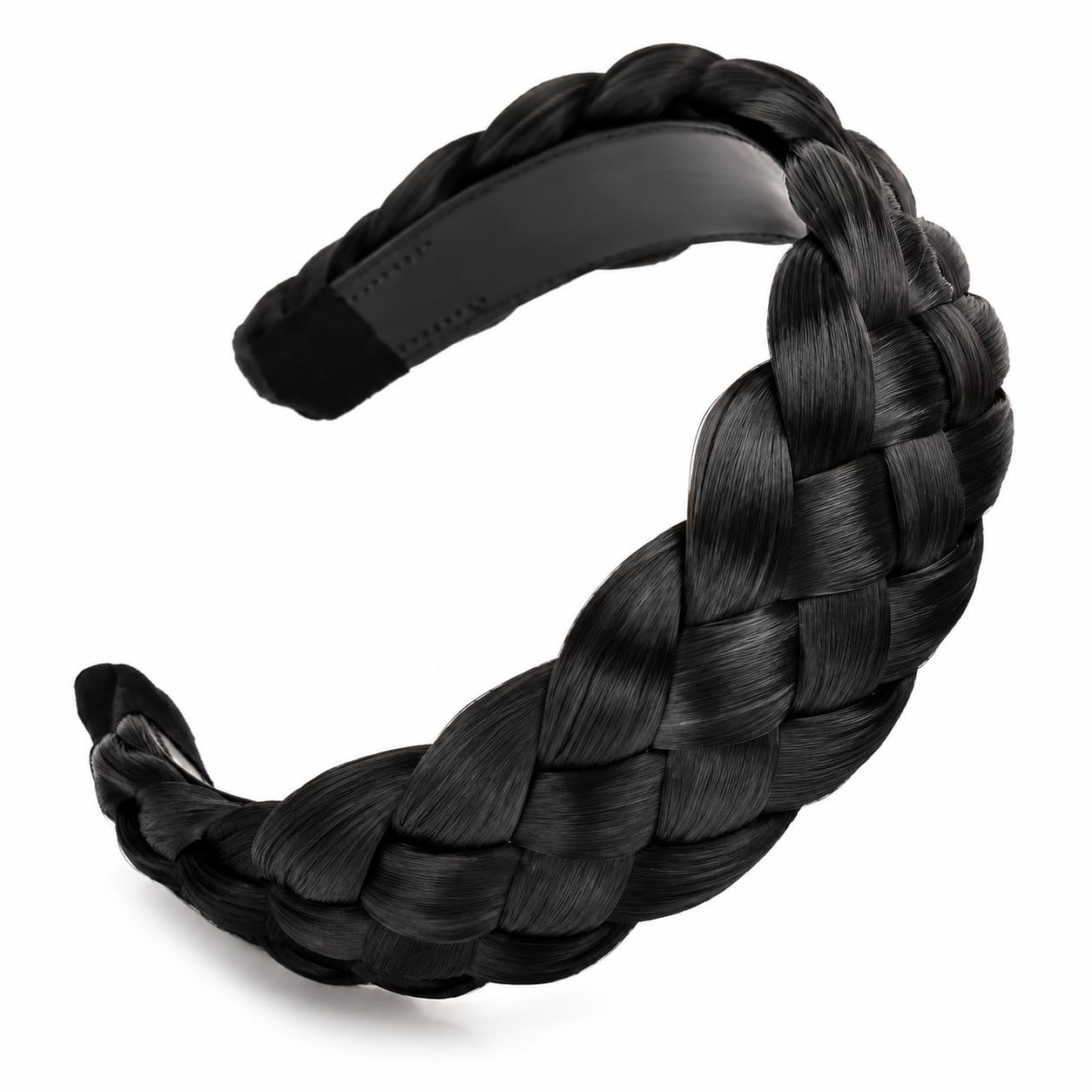 Synthetic Hair Braided Hair Band 4 Plaited Headband For Women & Girls Fashion Hair Accessory (Black)-image-5