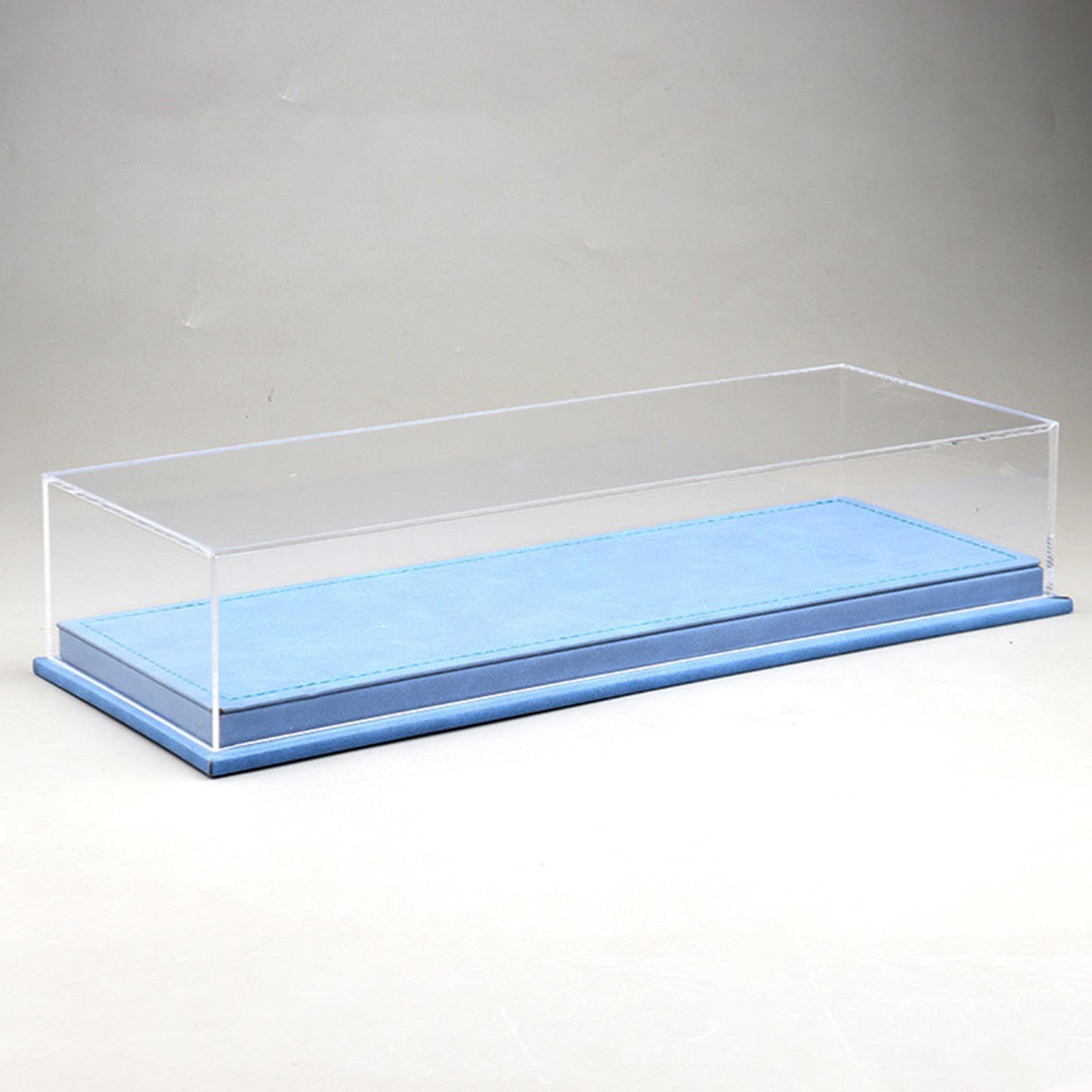 Acryl Vitrinenkasten für Modellautos Im Maßstab 1:64, Aufbewahrungsbox für Spielzeugautos, Transparenter Und Staubdichter Organizer, Blau