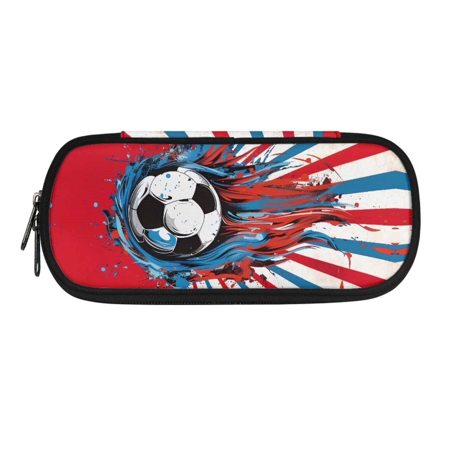 xixirimido Football Print Pencil Case for Girls Large Pen Box Bag Holder for Elementary Middle School Boys