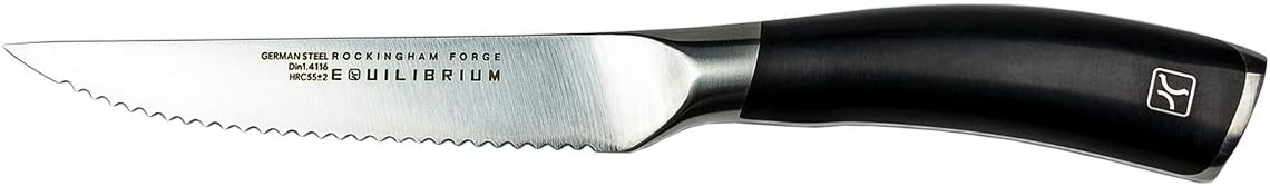 Rockingham ForgeEquilibrium Series Steak Knife 4.5", Serrated Blade, Premium German Stainless Steel