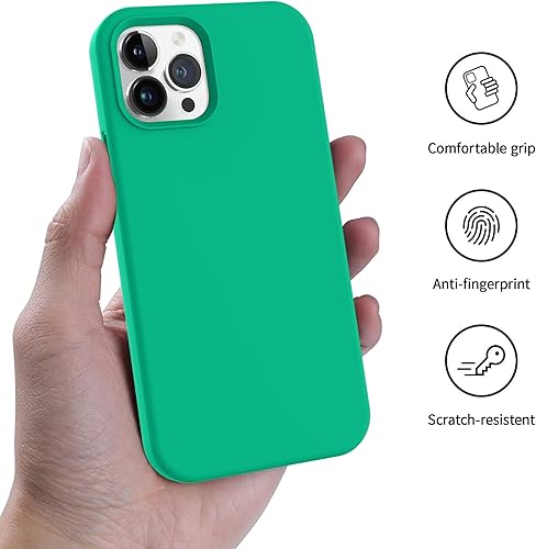 Miniatura 5 de AOTESIER Funda diseñada a prueba de golpes para iPhone 12 Pro Max, funda de silicona líquida con forro de microfibra suave antiarañazos protección