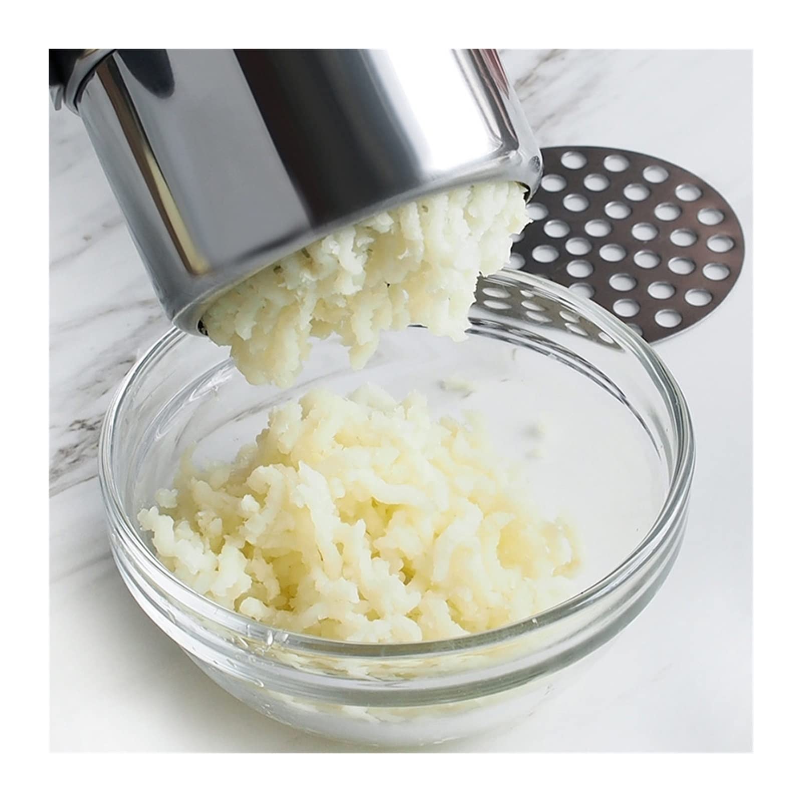 Masher 1Pcs Gemüse Squeezer Edelstahl Füllung Dörr Kartoffelstampfer Ricer Obst Presse Entsafter Küche Liefert Mashers
