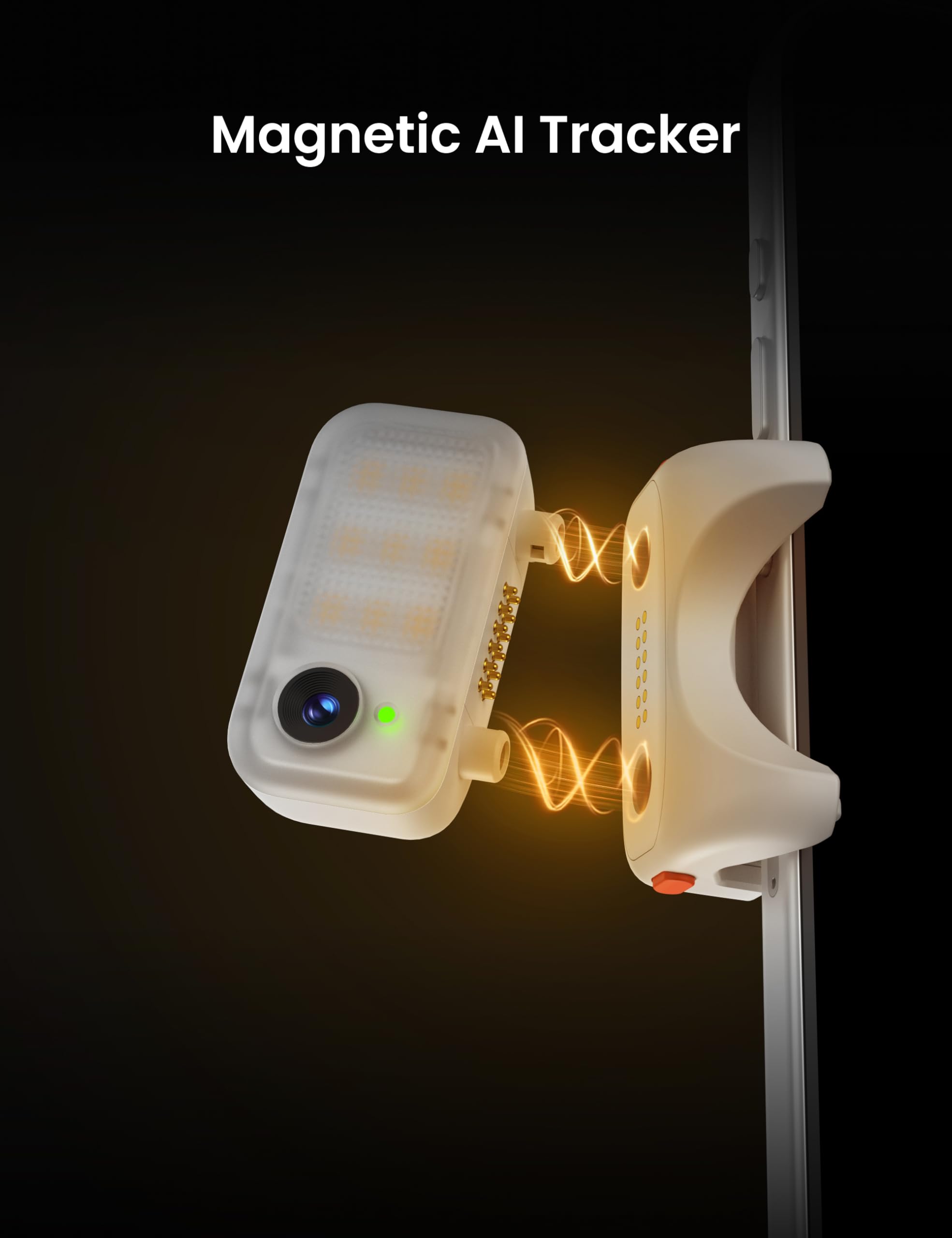 Hohem Capteur de suivi IA avec lumière de remplissage magnétique 3 couleurs, tracker AI compatible avec iSteady V3, mode lumière froide/chaude/neutre, accessoires de stabilisateur de cardan pour