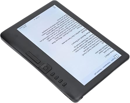 E Reader 7in Color TFT LCD 16:9 Portable Reader for EPUB PDF TXT, 800x480 Black E for OntheGo Reading (16GB)