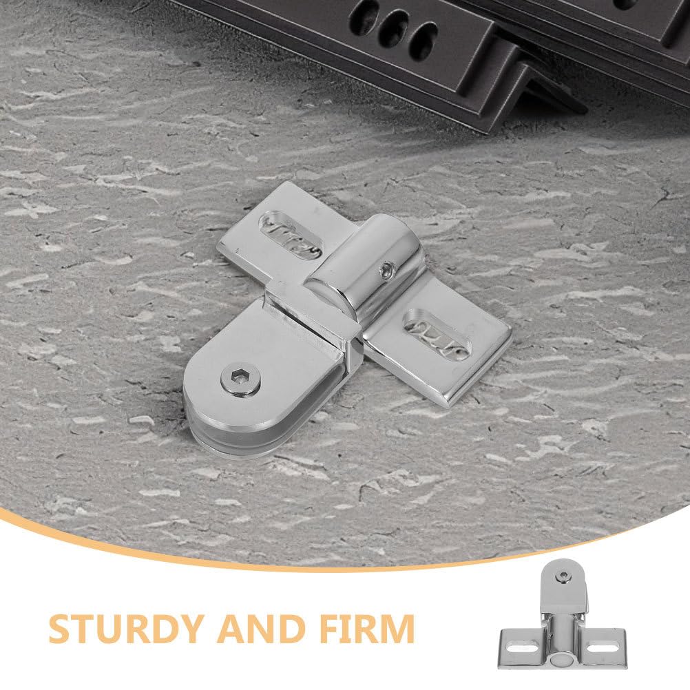 iplusmile Shower Door Pivot Hinge: 2pcs Glass Shower Door Pivot Hinges Repair Kit with Top and Bottom Clamps for Barthroom Glass - Image 3