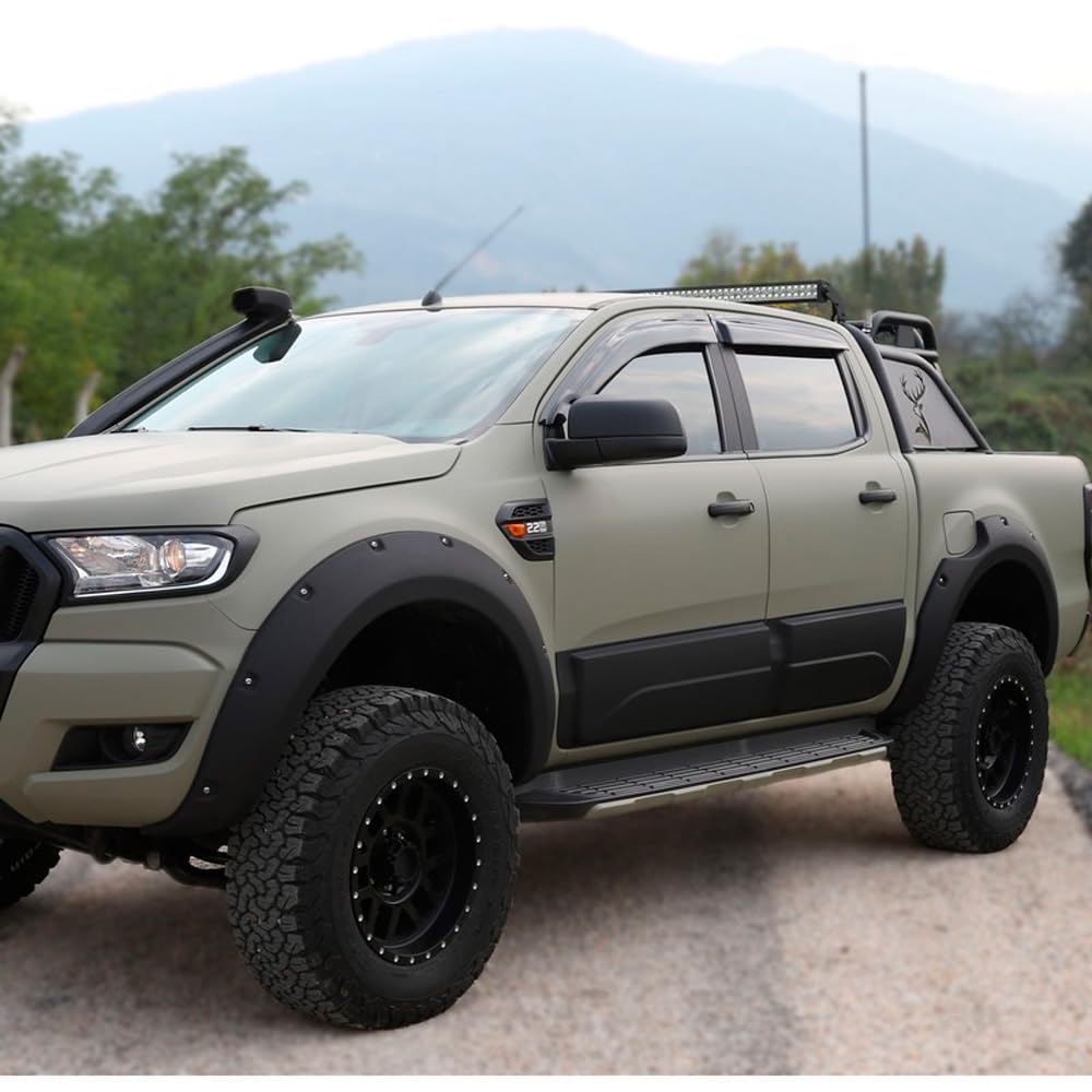 Oneway Body Cladding compatible with Ford Ranger T6/T7/T8 2012-2022 - Gloss black