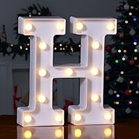 Vista 368 de Foaky LED Letter Lights Sign Marquee Light Up Letters Sign for Night Light Wedding/Birthday Party Battery Powered Christmas Lamp Home Bar