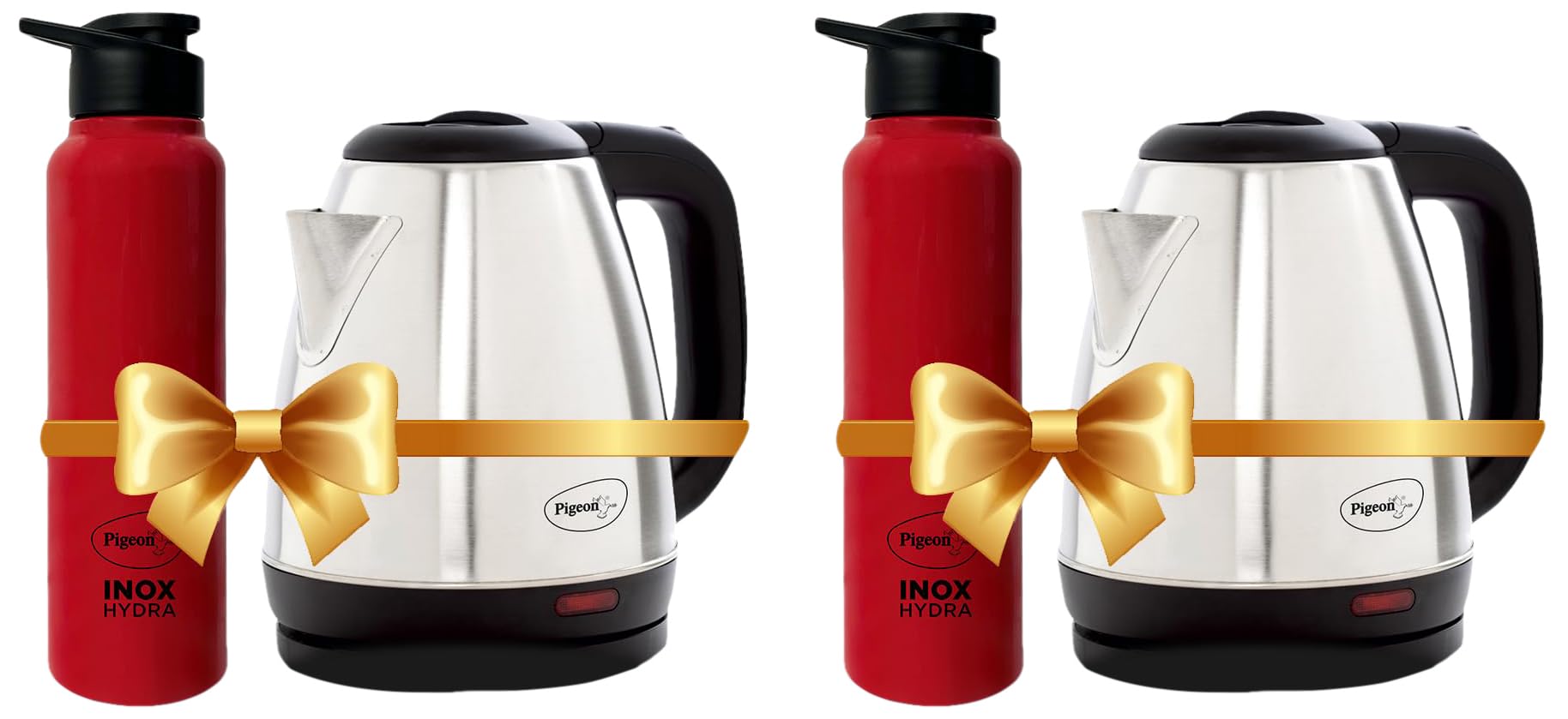 Pigeon 1.5 litre Hot Kettle and Stainless Steel Water Bottle Combo used for boiling Water, Making Tea and Coffee, Instant Noodles, Soup, 1500 Watt with Auto Shut- off Feature - (Silver) (Pack of 2)-image-19