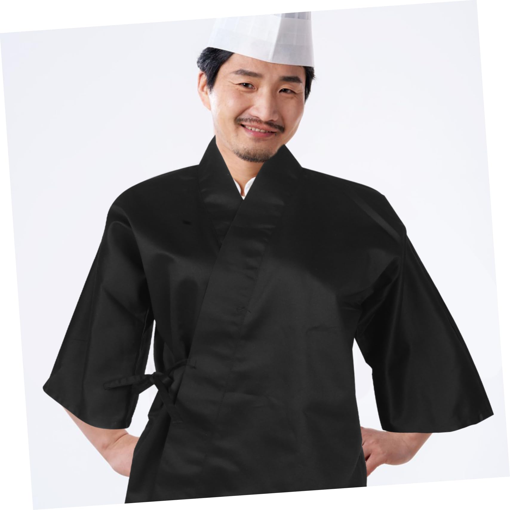 Divisa Cuoco Stile Giapponese Giacca Sushi Chef Unisex Abito da Lavoro Traspirante per Ristoranti Giapponesi e Sushi Bar