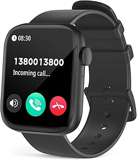 Smart Watch(Answer/Make Calls), 1.8” Full Touch Screen Smartwatch with AI Voice Assistant Heart Rate Sleep Tracker, IP67 Waterproof Watch with 120+ Sports Modes for Men Women Compatible Android iOS