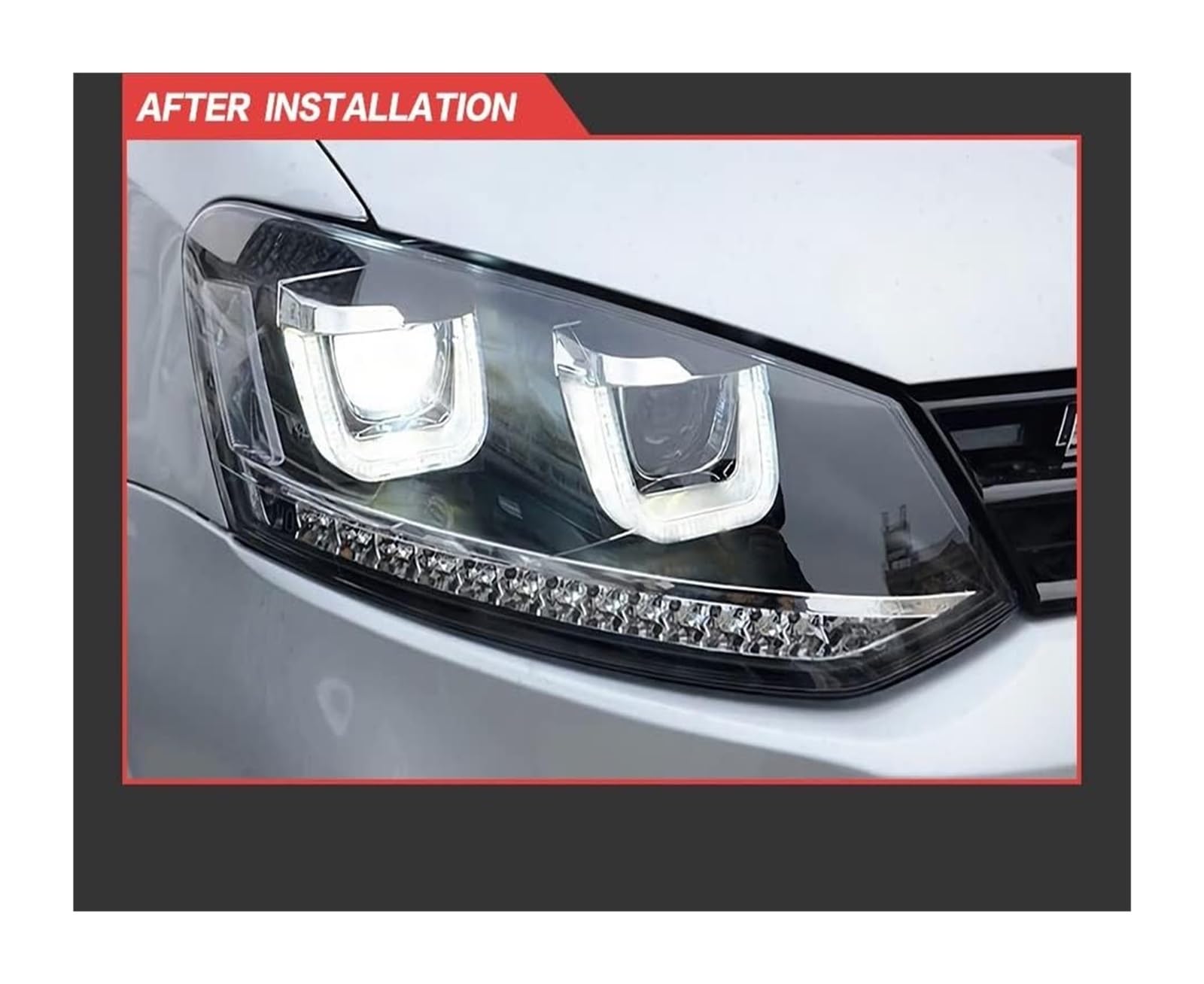 Dynamiczny kierunkowskaz do VW Polo GTI Typ 2011-2018 przednia soczewka dynamicznego kierunkowskazu (światła mijania LED)