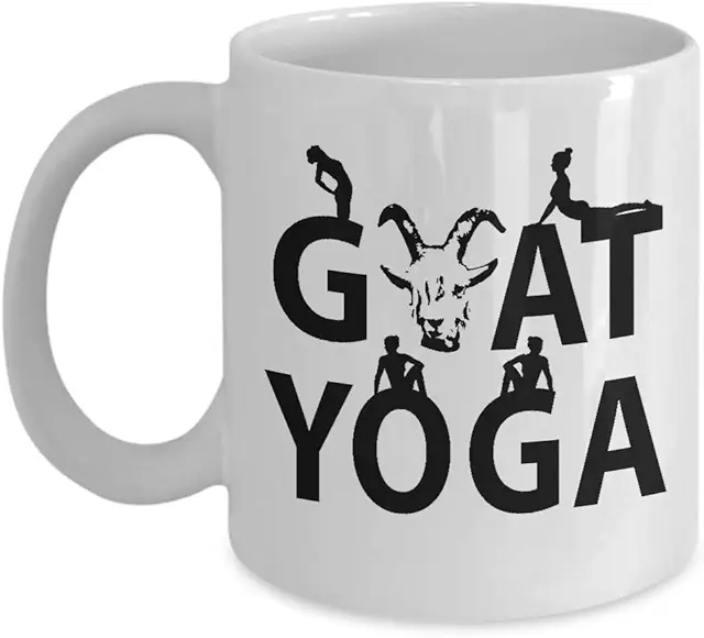 FreedomLook Goat Yoga Coffee Mug - 11 oz Ceramic Mug for Goat Yoga Lovers