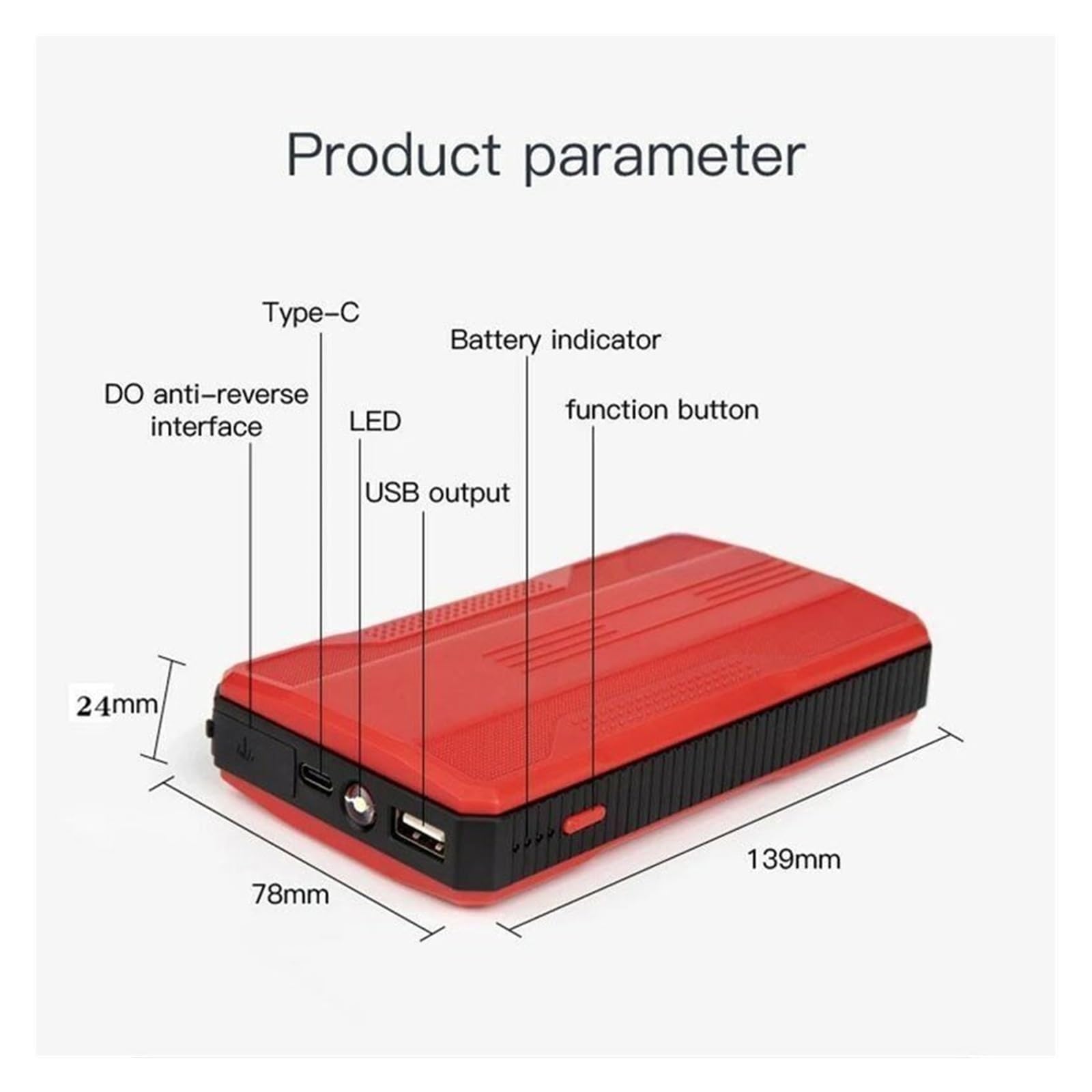 20000mAh Akumulator Samochodowy O Dużej Mocy Urządzenie Do Awaryjnego Uruchamiania Przenośny Wzmacniacz Do Akumulatora Samochodowego Ładowarka Booster Power Bank Urządzenie Startowe Port USB Szybkie I
