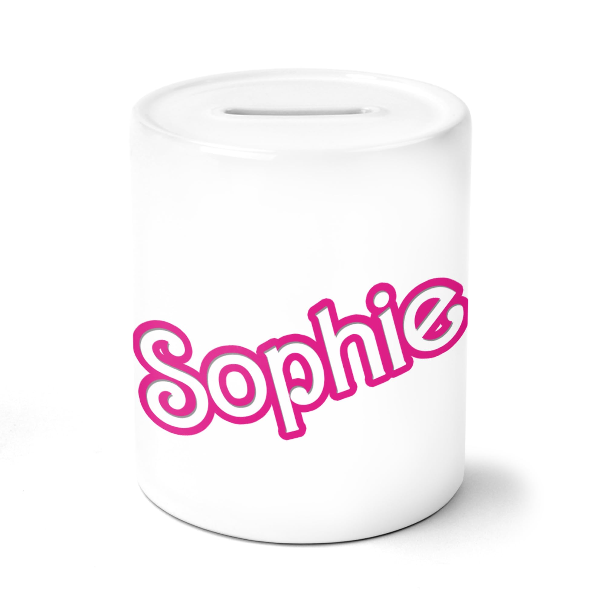 Print Maniacs Personalised Ceramic Money Box Pink Doll for Girls and Women Lets go Party Merchandise Princess Dream Collection Theme Bride Lip Stick Birthday Diamonds