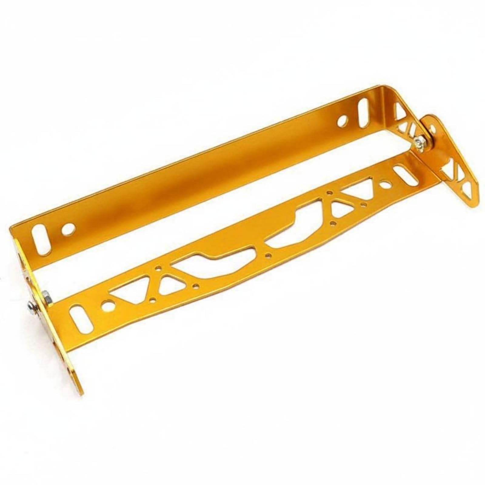 cutout brackets adjustable license plate frame mounting holes tilting license plate frame rigid vehicle accessory slim, gold