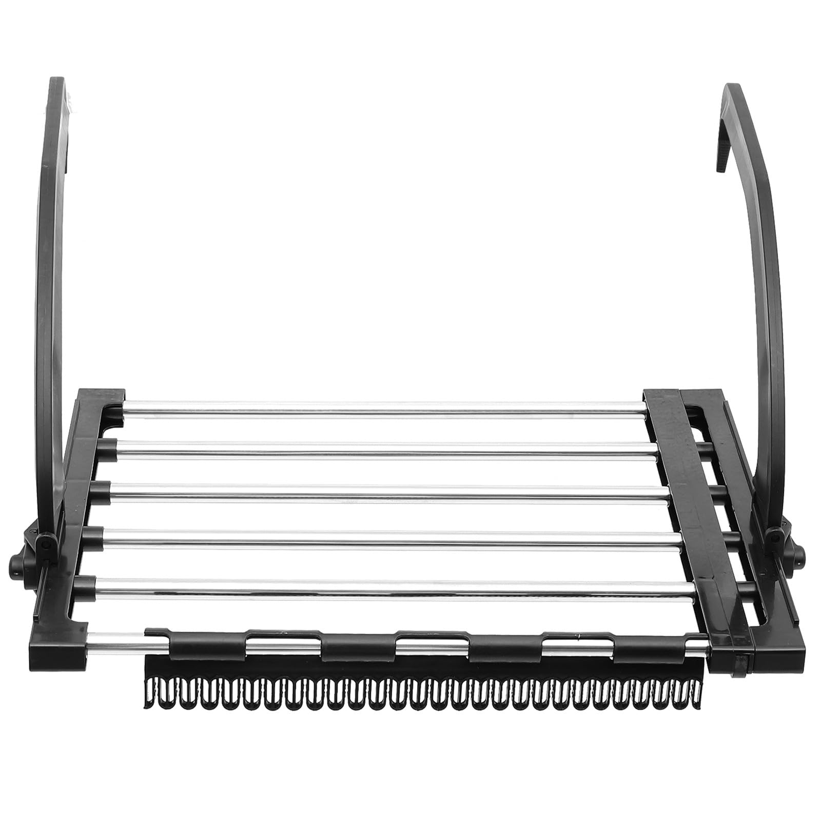Stendibiancheria 42-73 Cm da Finestra in Inossidabile e Abs, Design Pieghevole, Portata Fino a 10kg, per e Corridoi