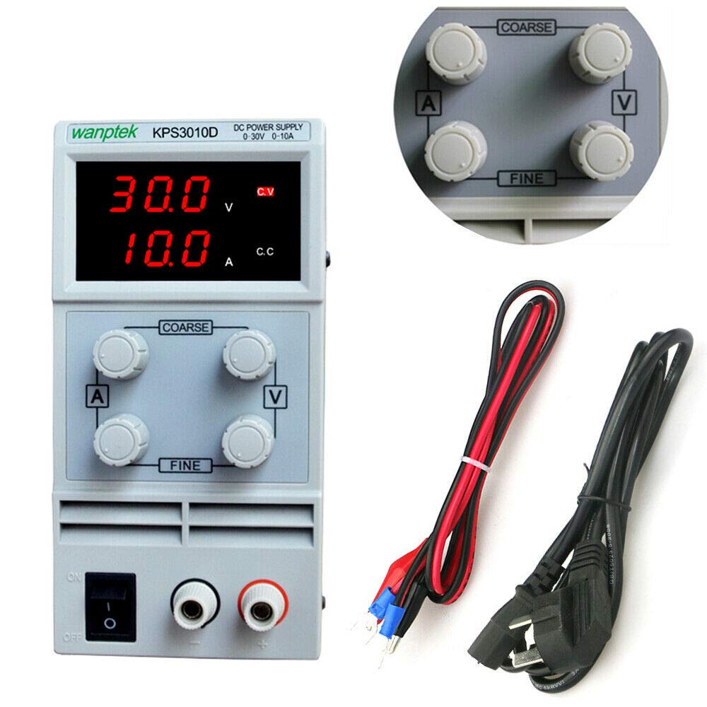 Alimentatore di rete DC regolabile, 0-30 V, 0-10 A