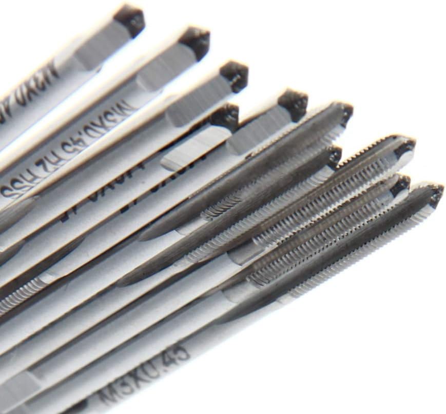 Utoolmart Metric Tap M3 x 0.45mm Pitch H2 Thread Plug HSS for Threading Machine Electric Drill DIY 10pcs