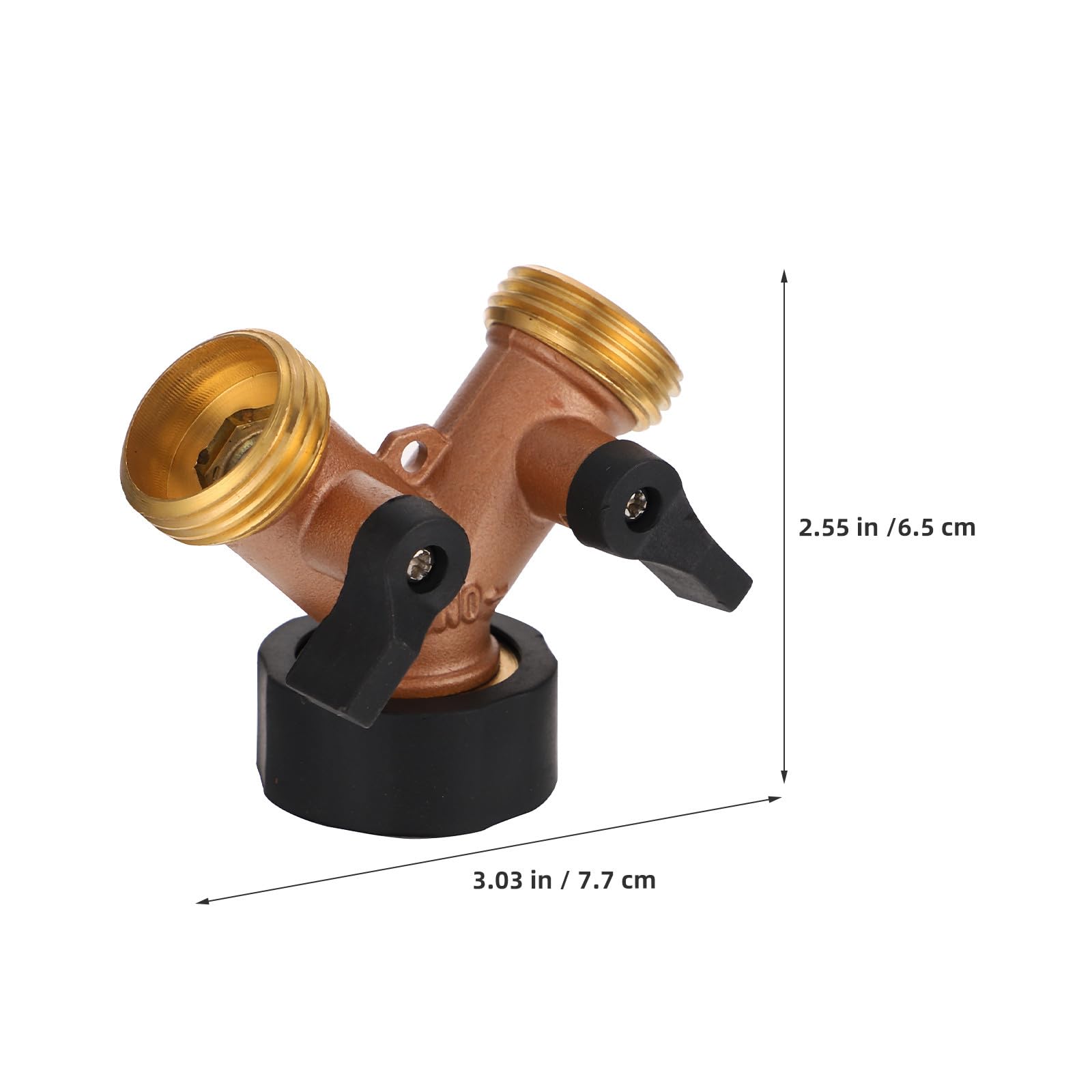 Yardwe 2 Pezzi in Ottone, Adattatore per Tubo da Giardino a 2 Vie, Raccordo rapido per Tubo dell'Acqua, valvola, Raccordo per Flessibile
