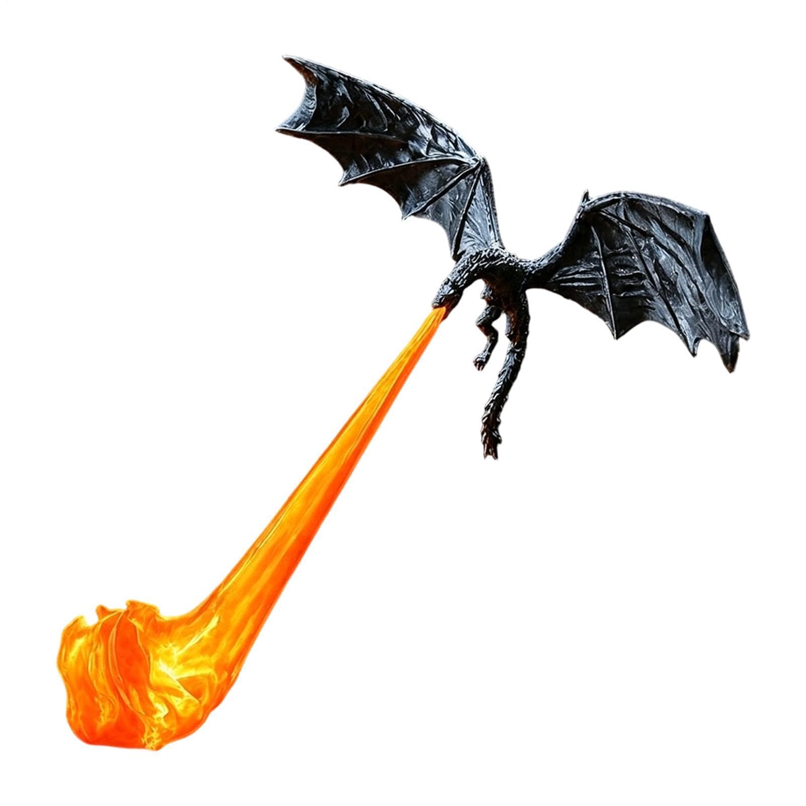 Dragon Nook Light, 3D Printed Fire Breathing Dragon Bookshelf Lamp