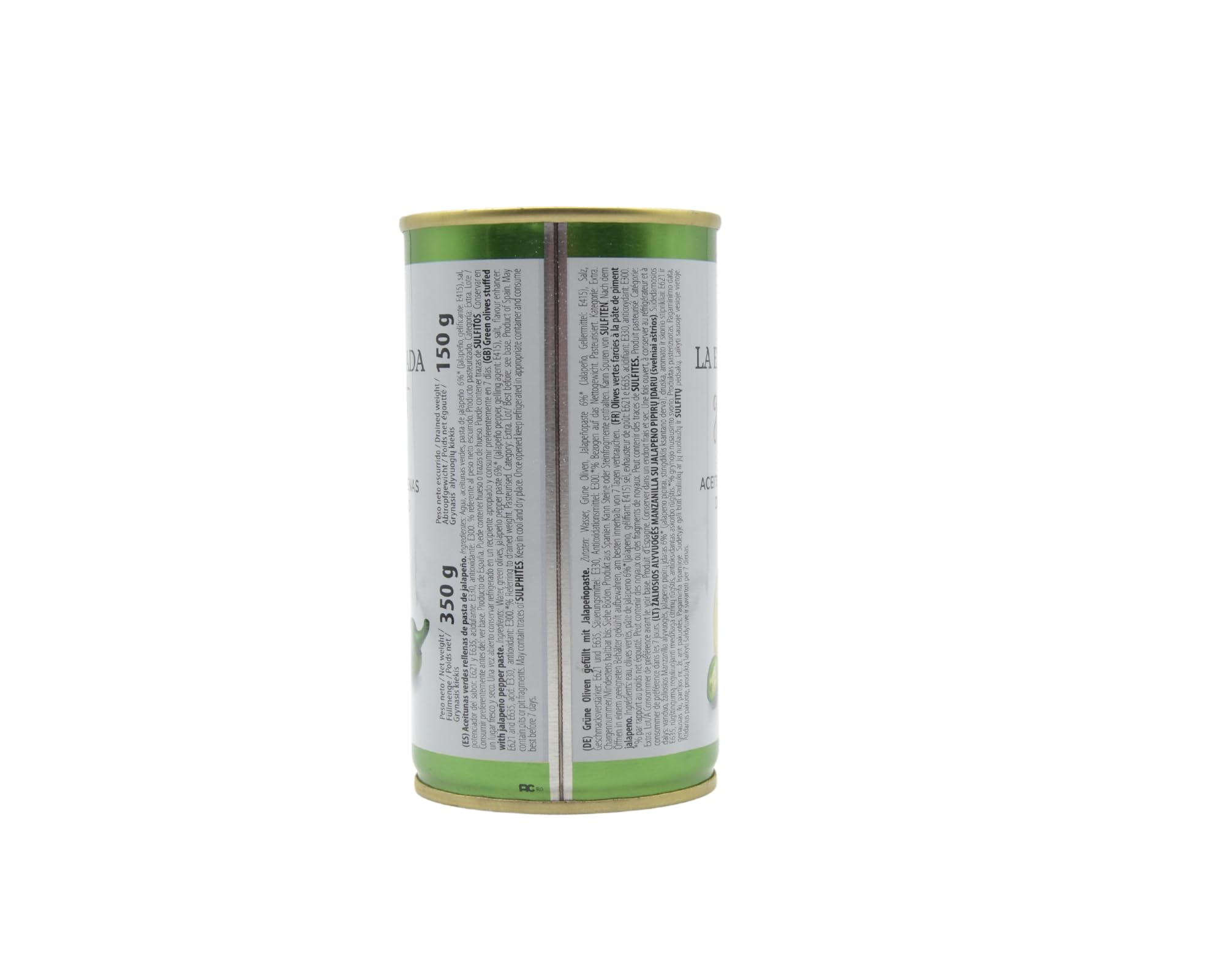Aceitunas Rellenas de Jalapeño Pack 15 uds 2250g Picante Medio Origen Español
