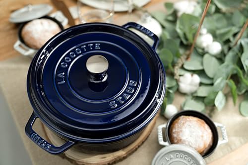 Image of Staub Dark Blue Round Cocotte, 2.75-quart