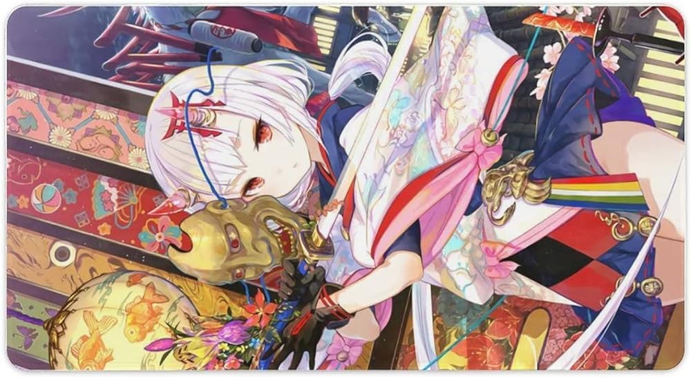 Amazon.co.jp：マウスパッド ゲーミングマウスパッド 般若 女の子 鬼