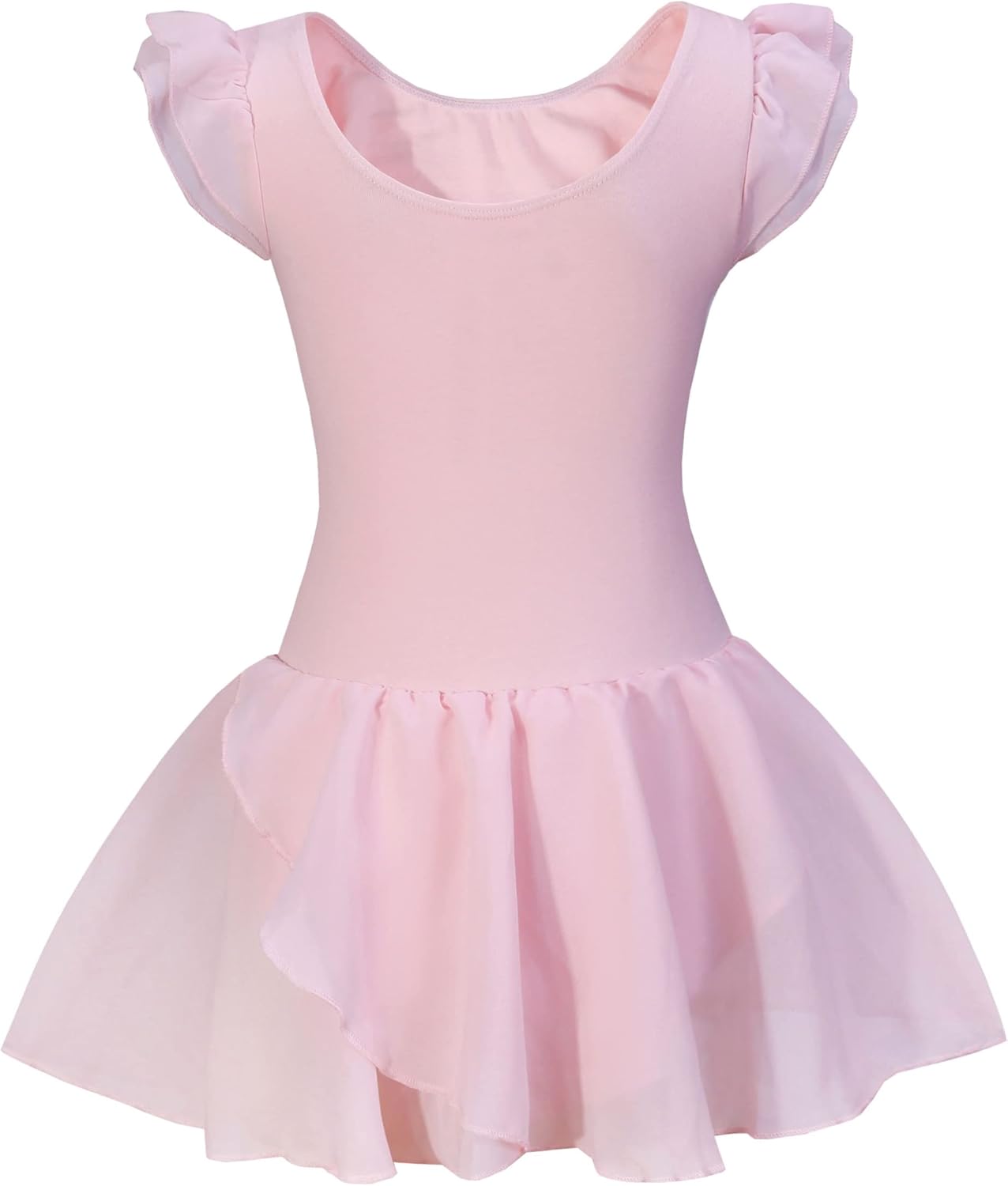 *daisysboutique* Girls Ballet Skirted Dress Ballerina Costume Ruffle Sleeve Tutu Dance Outfit Leotard - Image 2