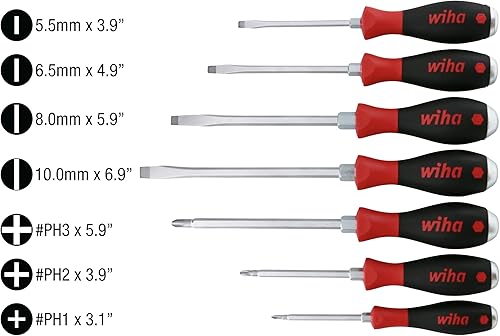 Miniatura 4 de Wiha 53097 Juego de destornilladores, ranurados y Phillips, extra resistente, 7 piezas