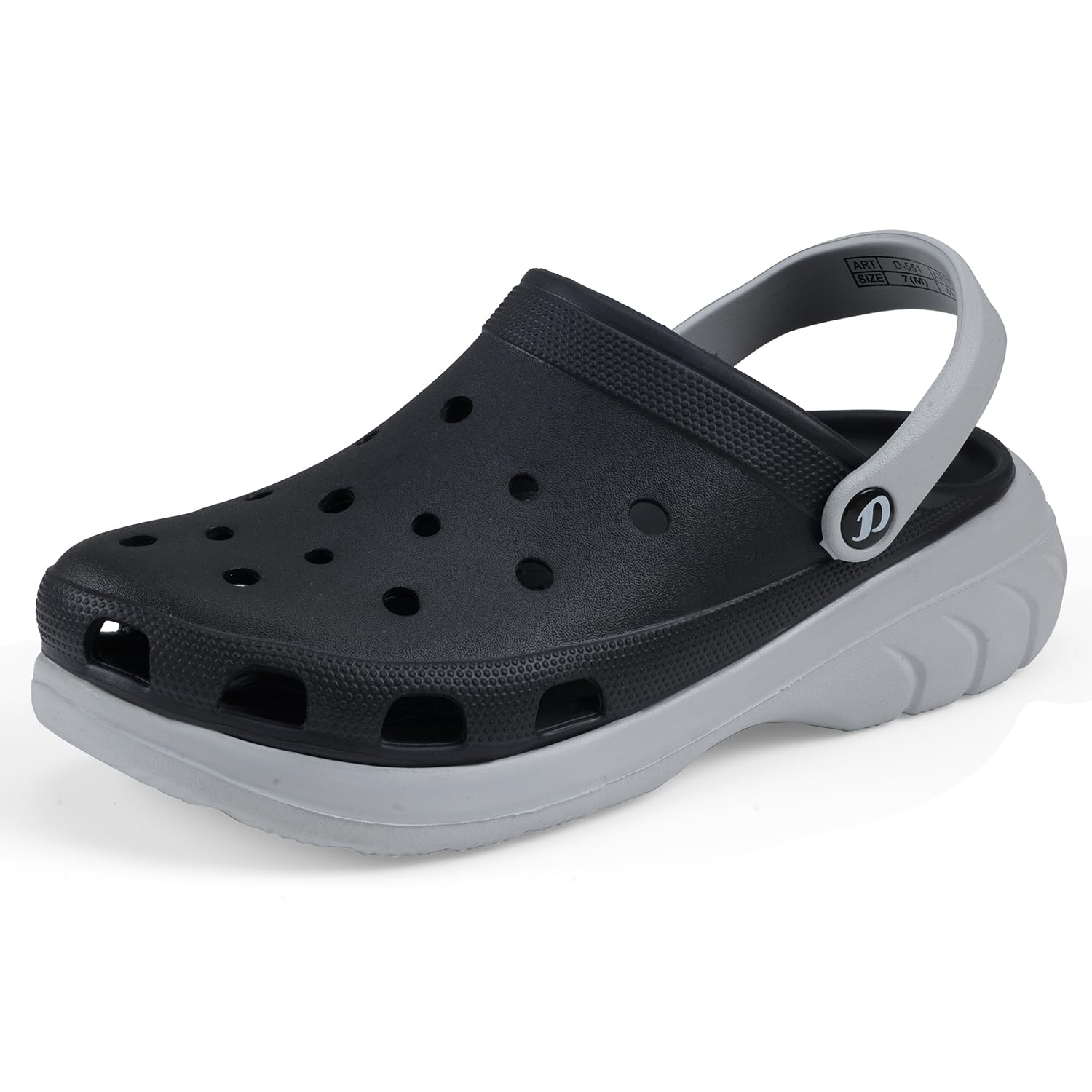 Men's Double Color Comfy Casual Sports Clogs/Sandals with Adjustable Back Strap for Adult| Comfortable & Lightweight| Stylish & Anti-Skid|Waterproof Daily Use Mules Gents/Boys D-551