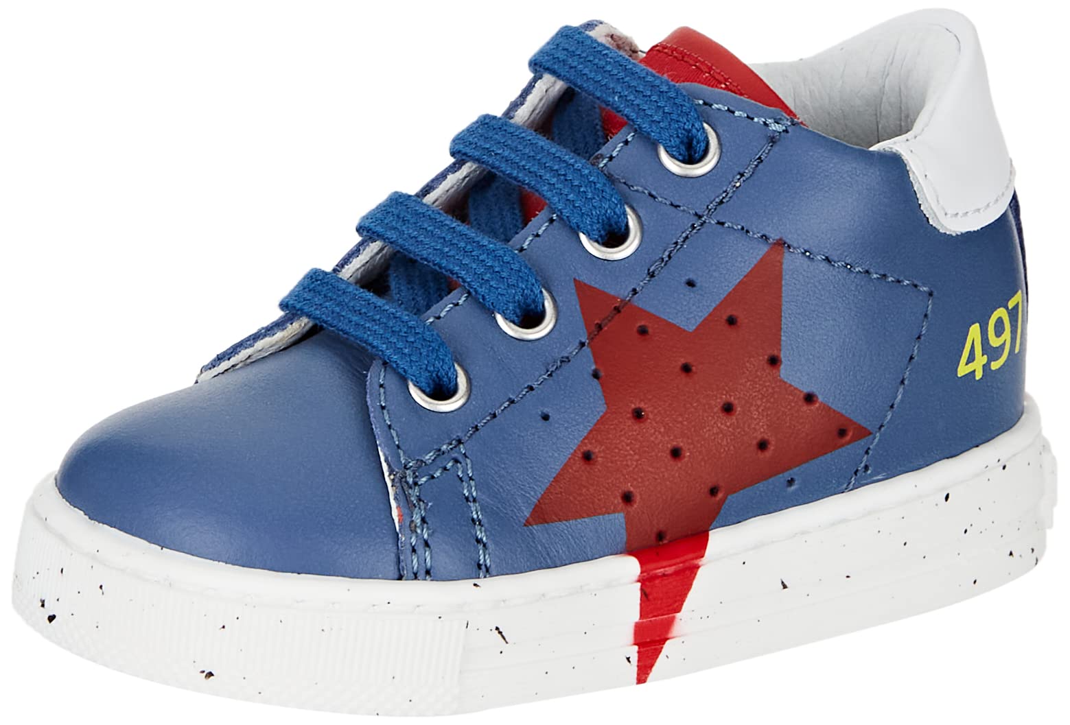 Falcotto Salazar, Children's and Youth Sneakers, Azure Red White, 21 EU