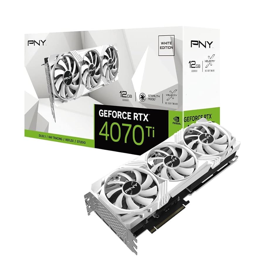 PNY GEFORCE RTX 4070 Ti 12GB ホワイトエディション PNY GeForce RTX™ 4070 Ti 12 GB Verto Triple Fan White