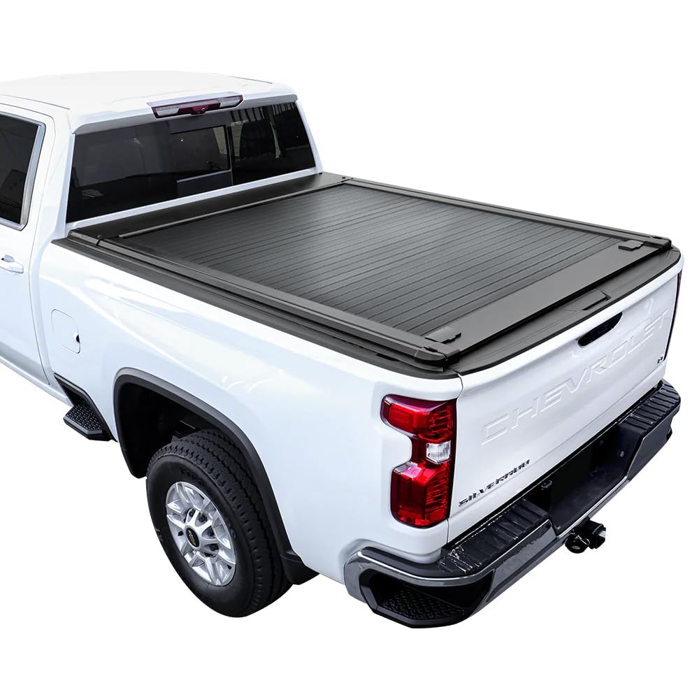 Syneticusa MR Retract Hard Truck Bed Tonneau Cover Fits 2020-2025 Chevy Silverado/GMC Sierra 2500 HD/3500 HD 6'8
