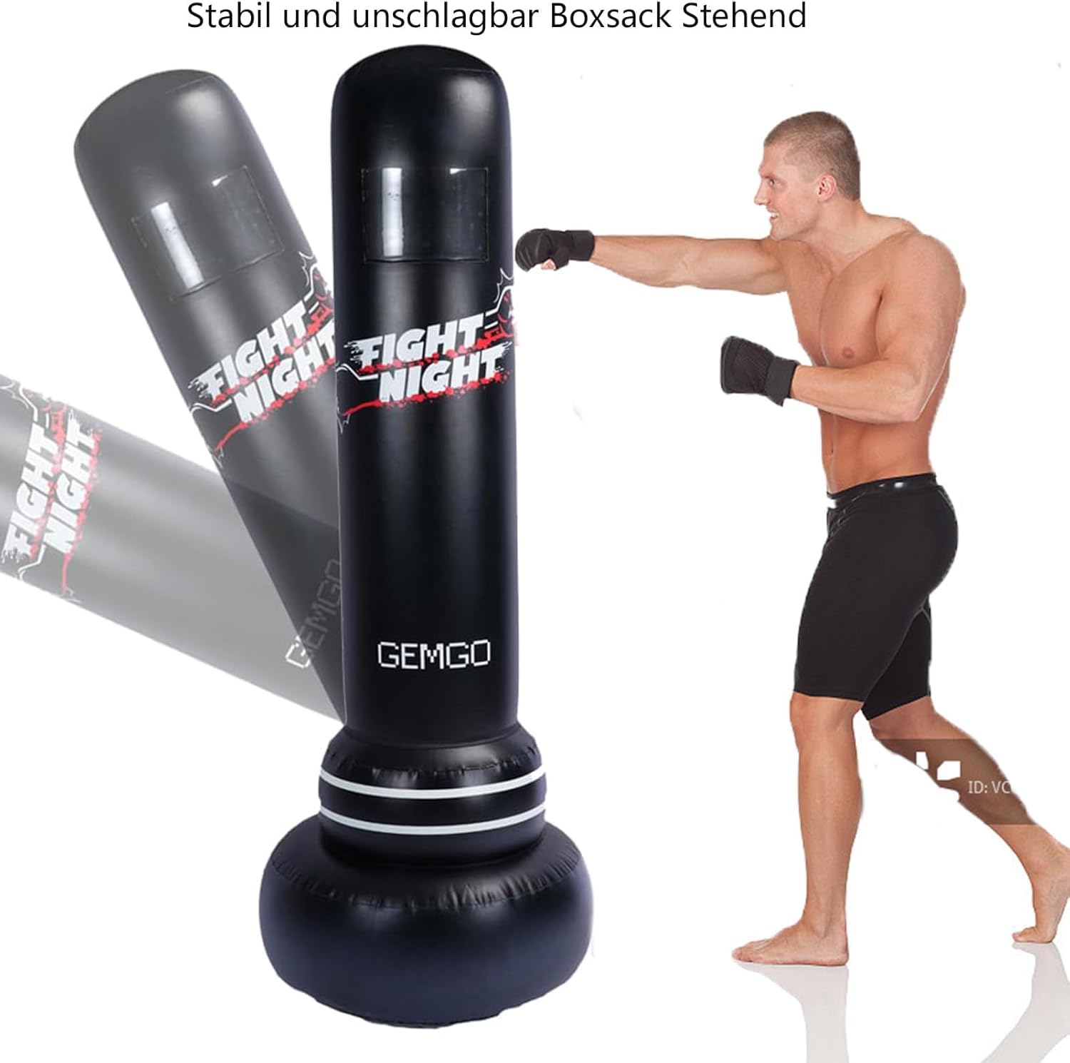 stojący worek bokserski, 180 cm, PCW, torba na zdjęcia z rękawicami bokserskimi z poliuretanu, nadaje się do treningu bokserskiego nastolatków i dorosłych, kobiet, Taekwondo MMA pomaga