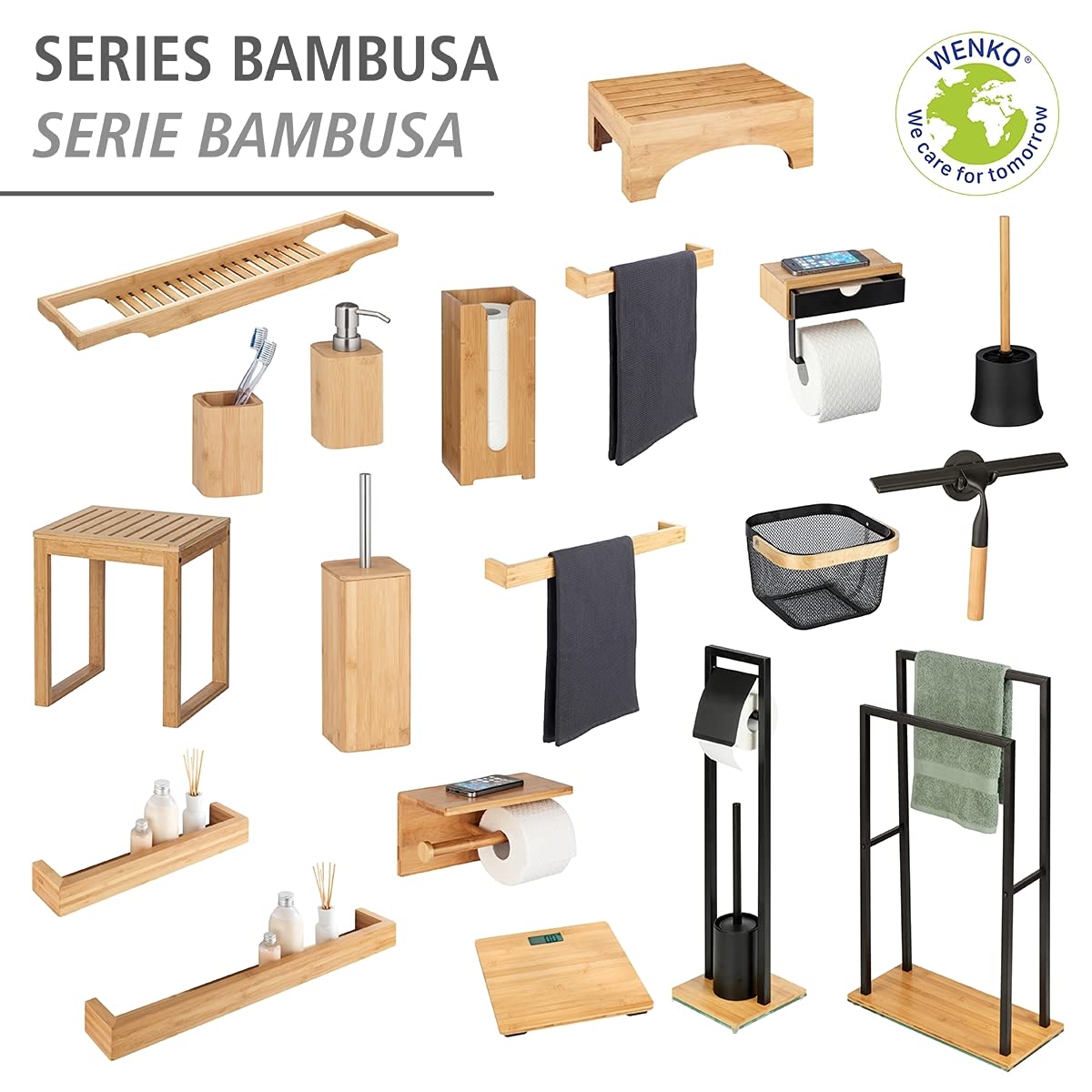Bilancia pesapersone Bambusa in bambù, digitale