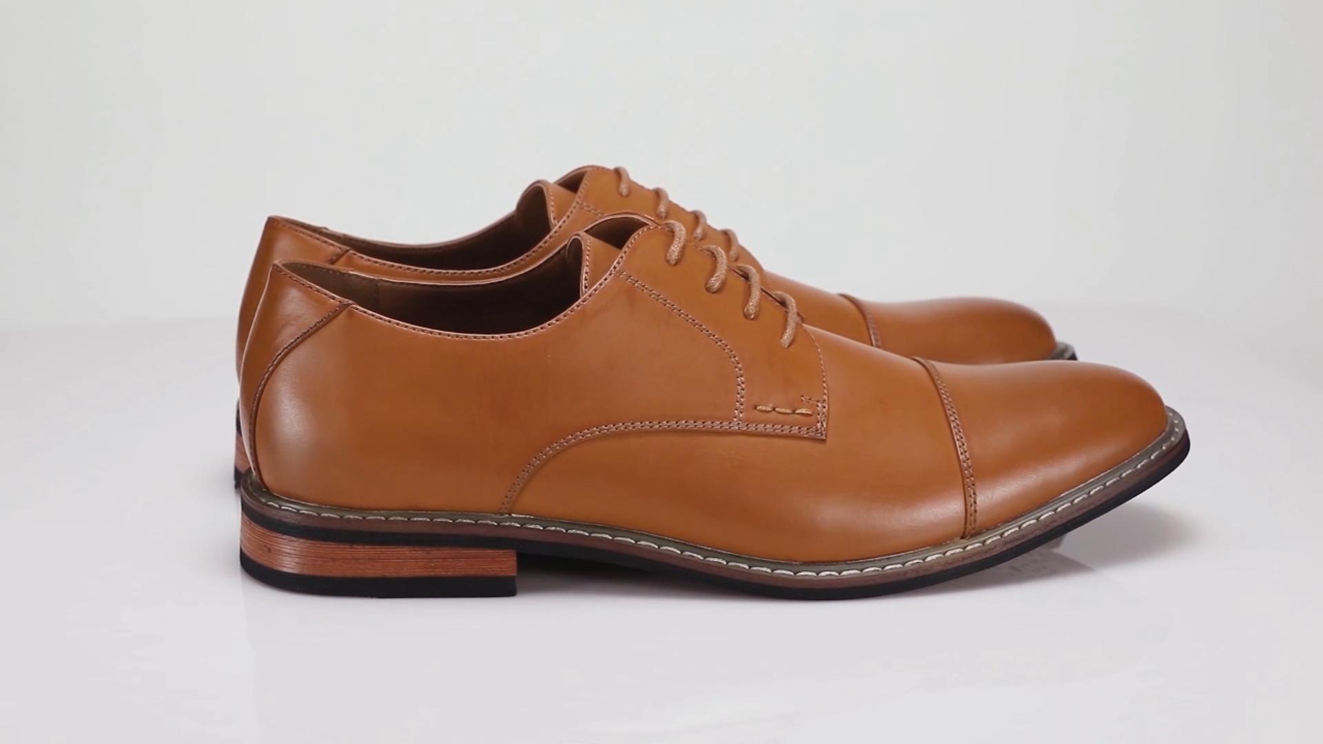 light brown casual dress shoes Jousen Men's Cap Toe Lace-Up Oxfords 645W Polished 7 | Classic Formal Wide Width Business Lightweight Comfortable Pu Leather Suit Derby Daily Shoes Color:Lily of the Valley Jacquard Soft Pink modern profile that pairs Blundstone-Shoes Julianna Light Blue Corset