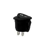  Mini interrupteur à bascule noir unipolaire à encastrer 3000W, 12 A, 250V, 29 x 33 mm